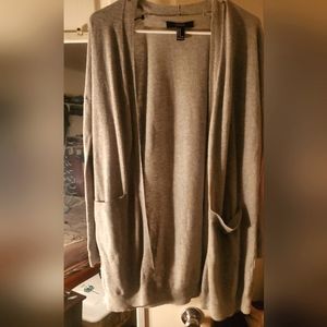 Forever 21 Grey Long Cardigan